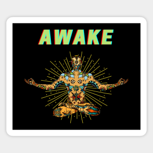 Mandala Meditate Awake Magnet